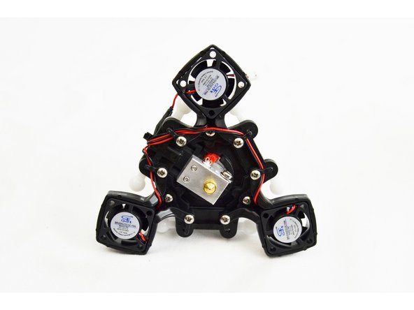 The hotend assembly will index onto the ball joint platform via 3 bosses / recesses This will help with aligning the screw holes.