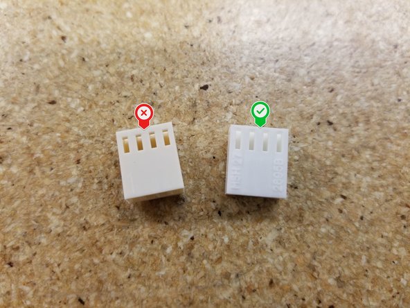 When inserting the wires in the white Molex KK connectors, make sure you're using the connectors we sent you in the kit, NOT the ones included in the Duet box!