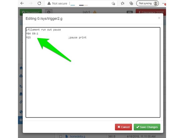 Name the new file (no quotes) &quot;trigger2.g&quot;