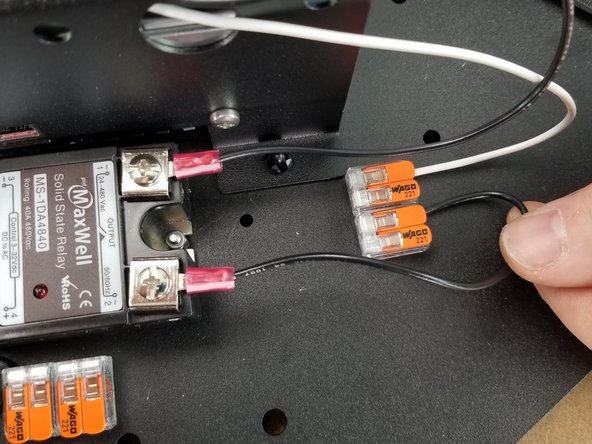 Make sure the part of the wire secured is stripped and the bare wire is being secured by the connector.