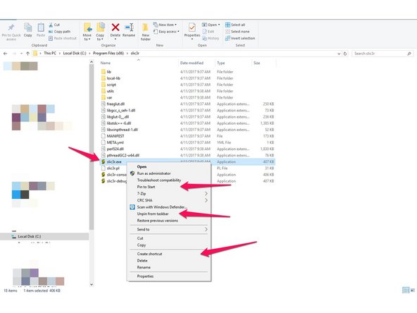 Double click on the Slic3r folder.