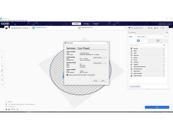 If you have multiple nozzle sizes or multiple printers, it will be easiest to install separate machine profiles for each printer. Let's install a RostockMAX single extruder profile.