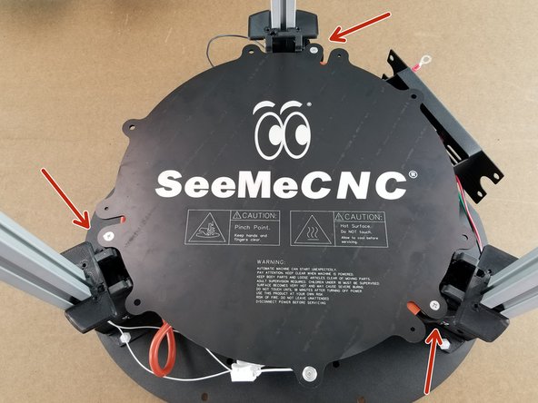 Pic 3 shows the 3 locations of the tabs you will be screwing the bed to the PEEK insulators.