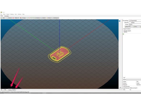 You can view the slice preview in Slic3r by clicking on the Preview and/or Layers tab near the bottom of the virtual build area. This provides you with the opportunity to view the toolpathing before actually running the print.