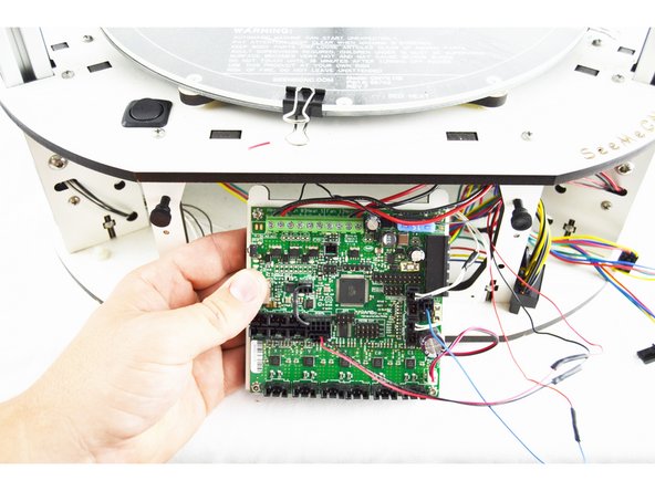 Route the wires around the side of the RAMBo board.