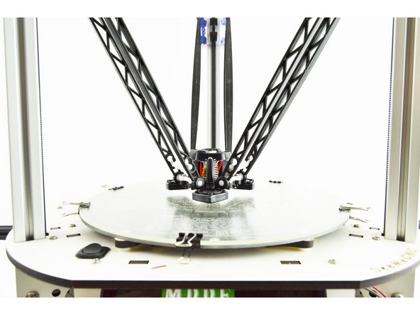 Connect the arms from the X &amp; Y towers/axis to the hotend platform.