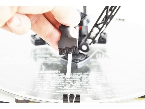 If you have the EZStruder, that would be 90mm from the end of the brass PTC connector (grey or blue ring).