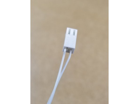 You will want to route those wires as shown. Install a two position terminal housing on the white wires and plug that into Bed Temp. The negative lead for the bed will not get hooked up to anything yet. Later we will connect that wire to a fuse holder.