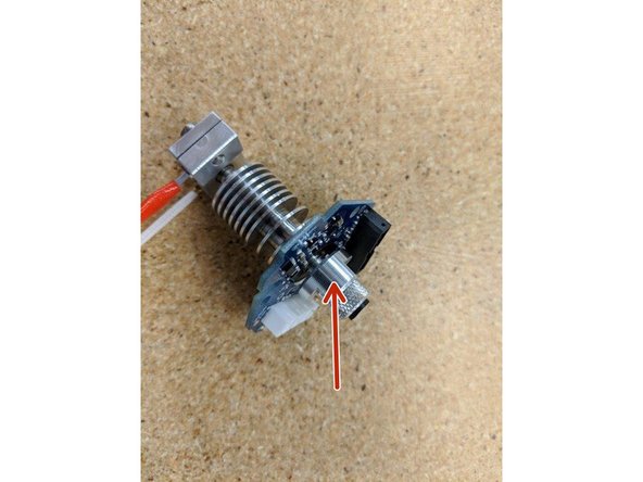 Insert the PTFE tube into the top of the heat sink until only 4 or 5mm are exposed at the top.