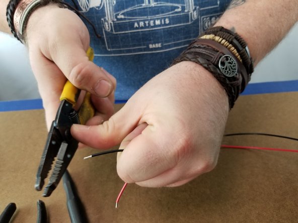 Strip approximately 1/4&quot; of the wires to expose the bare wire.
