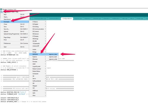 This step serves two purposes - first, it ensures that both the Arduino IDE configuration and Rambo are working.  Second, it ensures that the EEPROM in the Rambo is cleared and ready to store your settings!