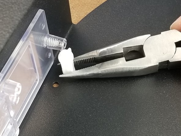 Hold the Board Support mounts with a pair of pliers as shown in Pic 2 and line up with one of the holes.