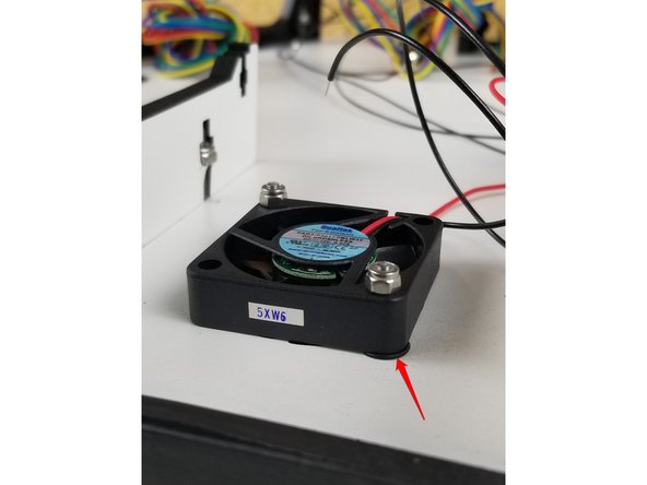 Be sure the fan is blowing UP toward where the board will be mounted.