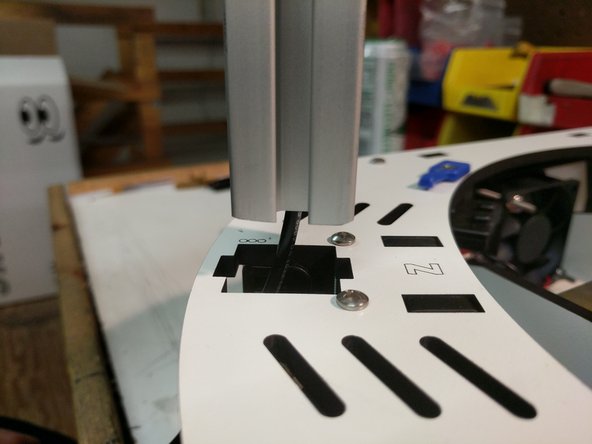 The Z tower is the extrusion that has one black wire run through it.