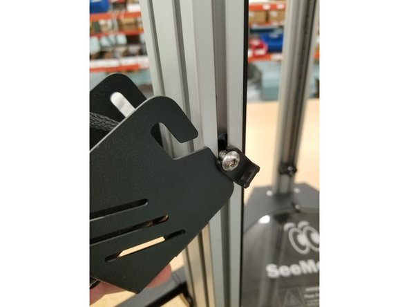 Make sure not to loosen them TOO much, as the T-slot nut can be difficult to realign if it falls down the tower.