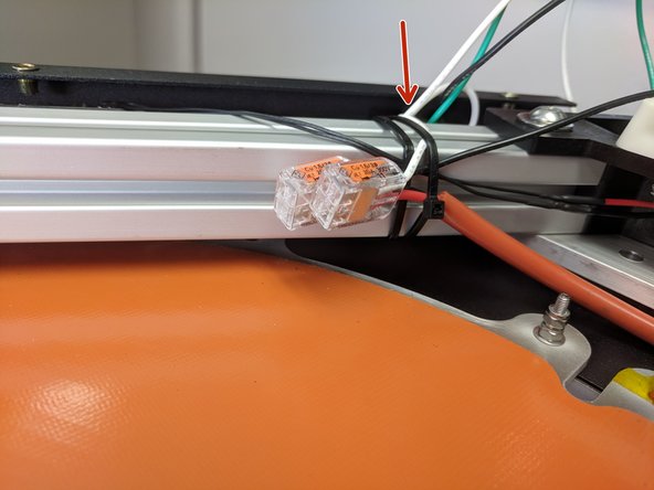 Secure the wires / Wago connectors to the T-Slot with a zip tie.