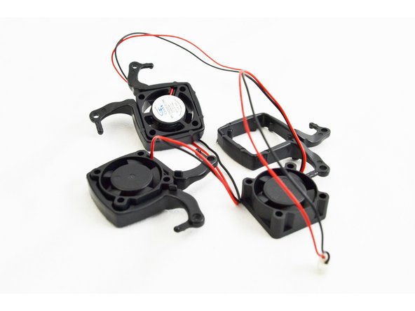 Locate the remaining (3) 25mm Ball Bearing Fans (26309) and HE280 Layer Fan Mounts (71259).