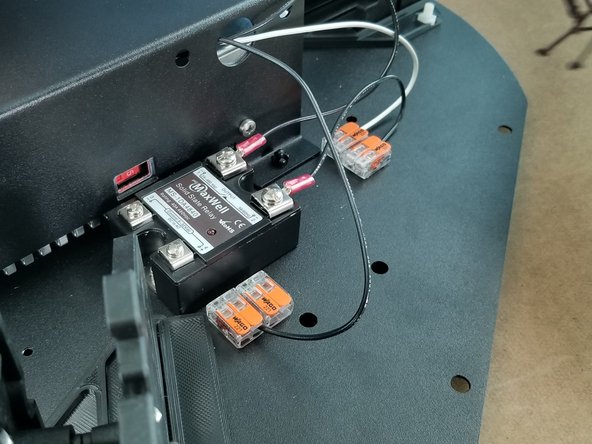 The other end of the wire will go to the wago connector next to the solid state relay as shown in Pic 3.  This will be inserted into the second position from the left on the wago connectors.
