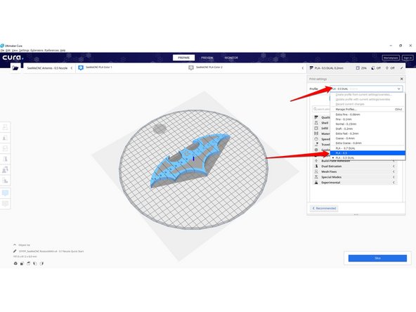 In the slicing profiles menu, select &quot;Import&quot;
