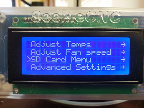 You can use the encoder to navigate to and select the file that you wish to print.