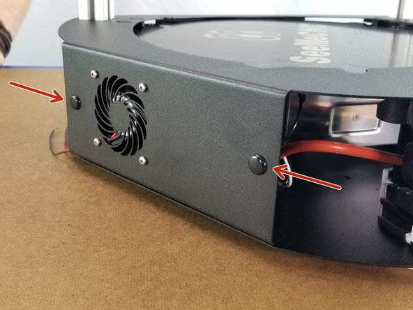 Take the red and black wires from the fans and insert them into the 2 wago connectors behind the fan.