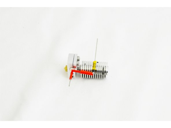 Straighten the leads back out so they are running nearly parallel with the heat sink, heat break, and nozzle.