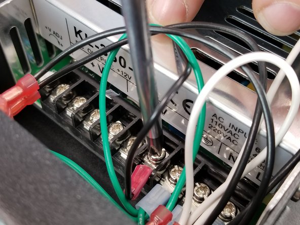 The other end of the wire will go to the wago connector next to the solid state relay as shown in Pic 3.  This will be inserted into the second position from the left on the wago connectors.