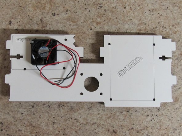 Locate the Motor Plate and 40mm fan.