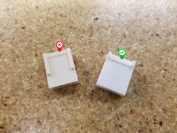 The CORRECT connectors will be a whiter color, with text  on them and shorter tabs on the clip side. See photos for reference!