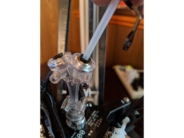 Locate the PTFE tube included with the kit.  This PTFE tube will be long enough to use on both extruders.