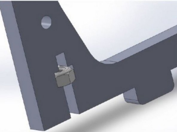 As you can see, the nut is oriented such that the flat sides of the nut fit into the laser cut pocket. The laser cut pockets are designed to be a very snug fit.