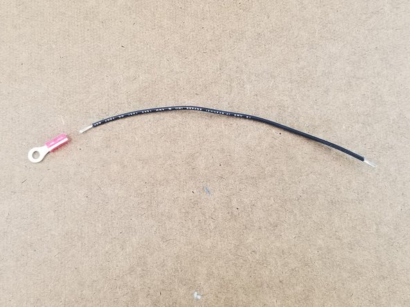 This step will use a short length of black wire and a small red ring terminal.