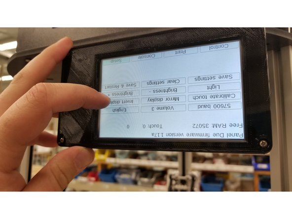 Re-calibrate the screen by touching the dots.