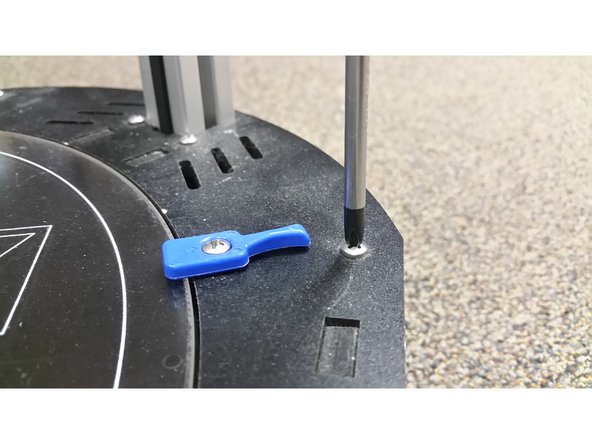 When you have all the tower screws and the phillips screws from the top assembly and the top plate of the bottom assembly, turn the printer up-side-down and tighten the screws on the bottom.