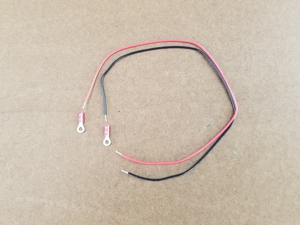 The remaining 2 wires will be a red and a black wire and 2 red ring terminals.