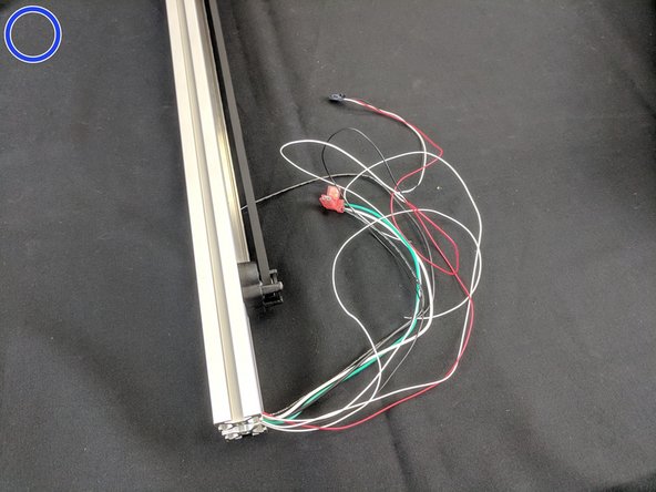 This photo also shows wires for optional FSR bed probe.