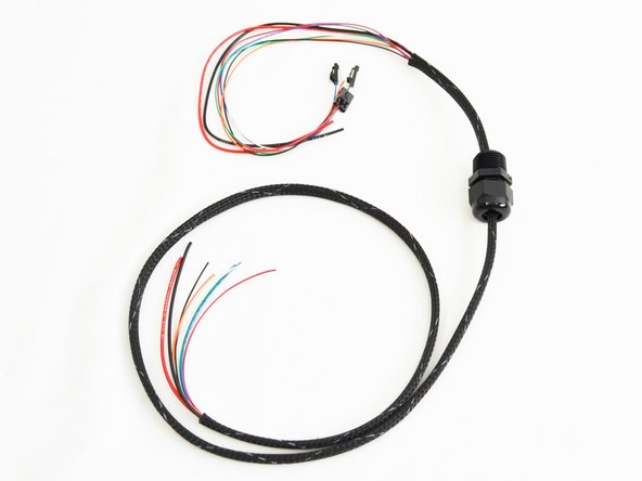 Insert the cable mount hub (26220) onto the wire bundle.