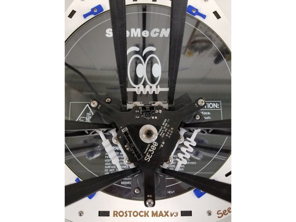 Now you can install the SE300 Hot End onto the arms in the orientation featured in the photo attached.