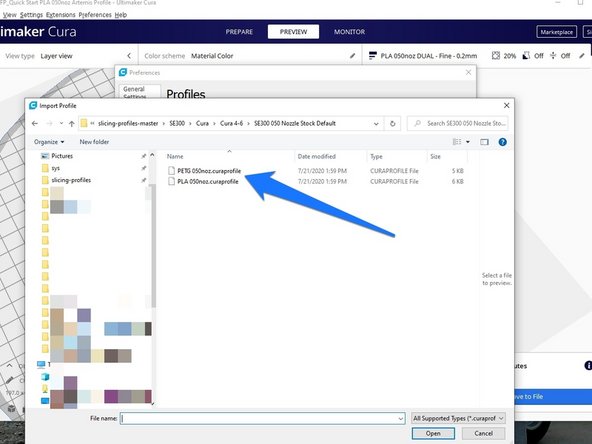In Step 2, we had you download ALL custom SeeMeCNC slicing profiles to your computer.  (master.zip)