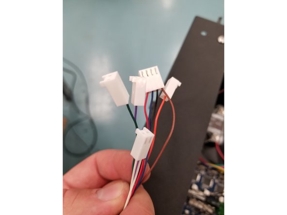Use the diagram shown to terminate the ends of the hotend whip wires.