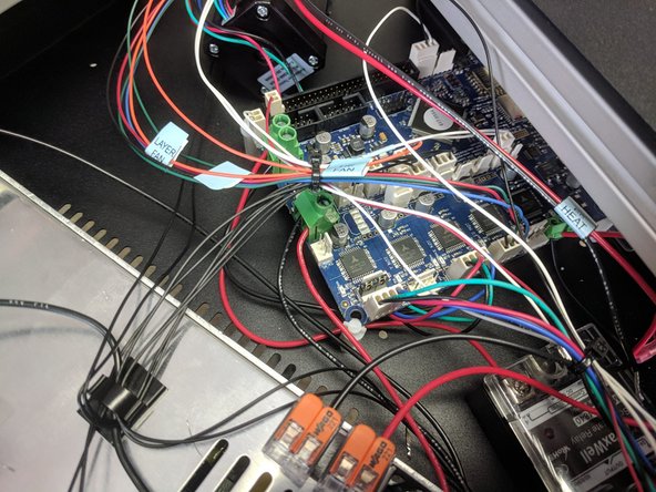 Bundle together the wires from the Z Tower and secure them with a zip tie.