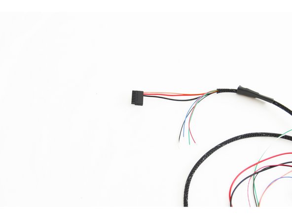 Next, you will insert the wires (from the end of the whip without any connectors) into the Pluggable 8 position Push-In Wire Terminal Plug End. The correct order of wires is shown here: HE280 Whip Diagram
