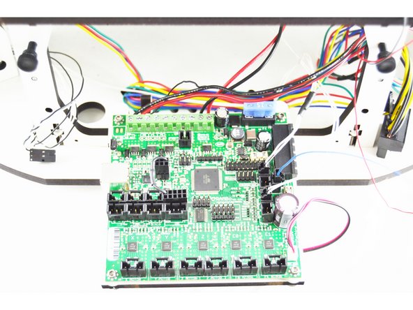Plug the 2 pin latching housing with the blue wire into the PS-ON location on the RAMBo board.
