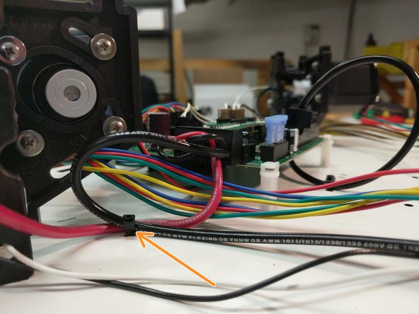 Secure the wiring with a zip tie