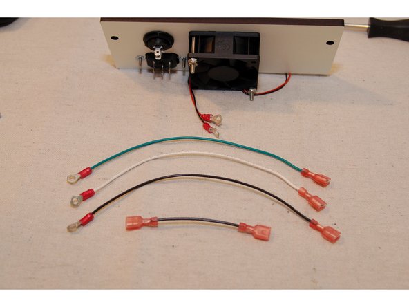 Add connectors to the 200mm and 75mm wires as shown.