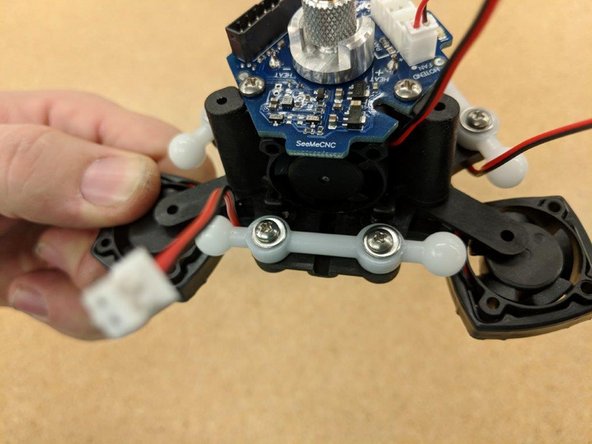 Place the hot end assembly into the center of the effector platform.
