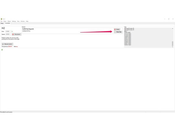 Export to SD Card: Click on &quot;Export G-code...&quot; near the upper right of Slic3r. This will open a dialogue for navigating to the SD card. Save the GCODE to the SD card. You can then eject the SD card and transfer it to your printer.