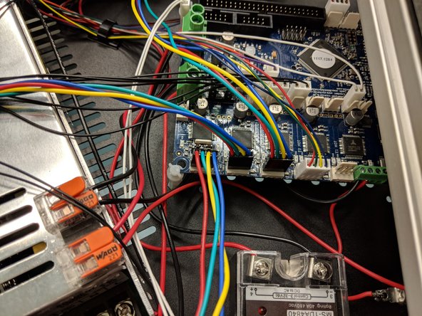 Repeat previous steps with the remaining two tower's wires. Use the diagram to make sure you're plugging them in to the correct positions.