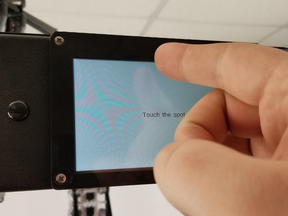 Re-poke the dots to calibrate the touch screen again