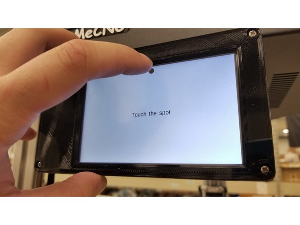 Re-calibrate the screen by touching the dots.